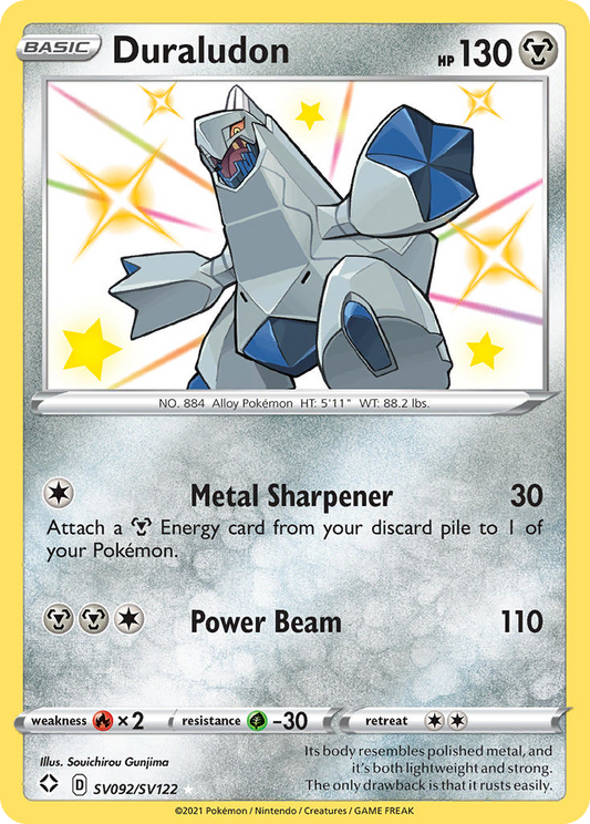 Duraludon Holo 092/122 Shining Fates Shiny Vault Pokémon Card