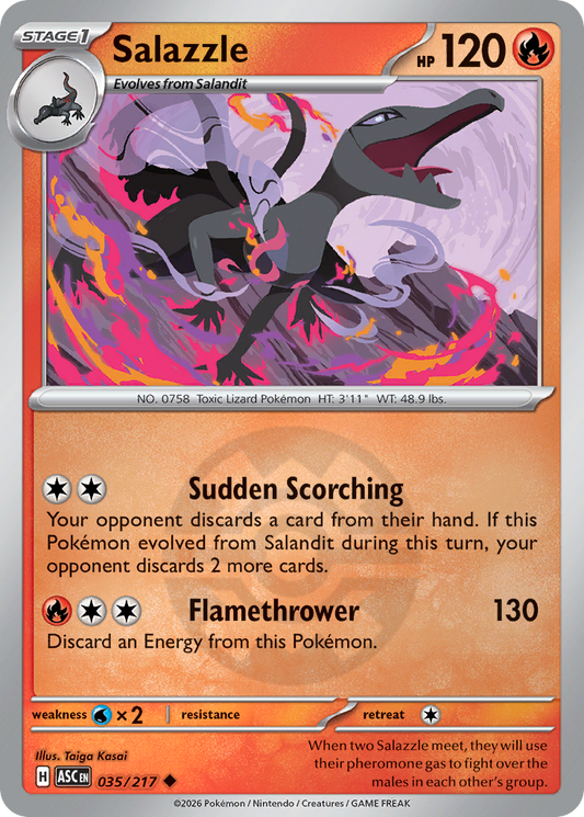 Salazzle Reverse 035/217 Ascended Heroes Pokémon Card