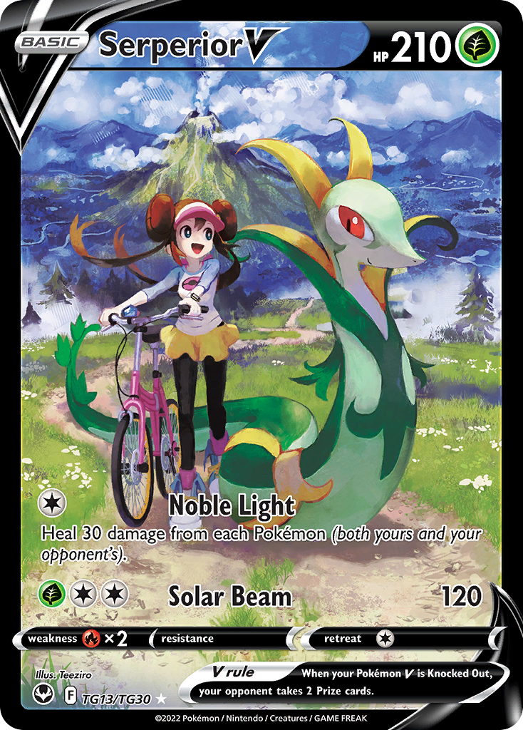 Serperior V Holo 013/30 Silver Tempest Trainer Gallery Pokémon Card
