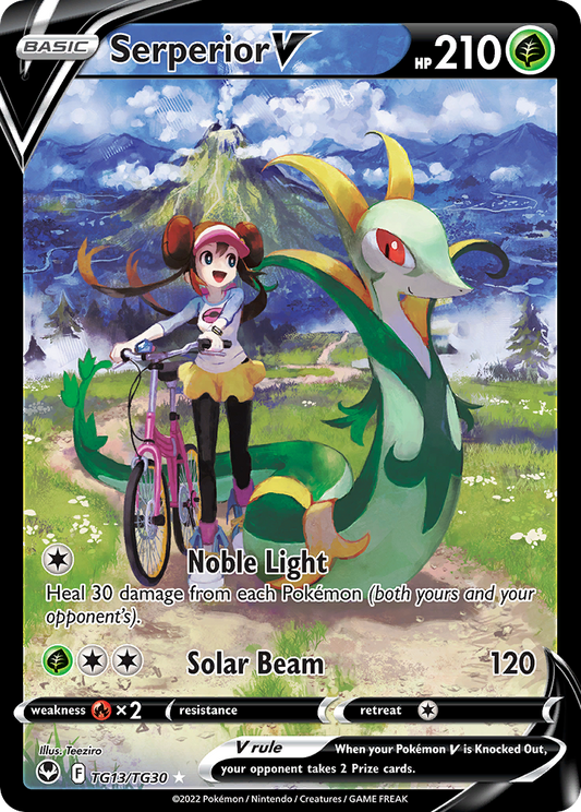 Serperior V Holo 013/30 Silver Tempest Trainer Gallery Pokémon Card