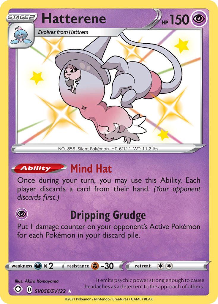 Hatterene Holo 056/122 Shining Fates Shiny Vault Pokémon Card