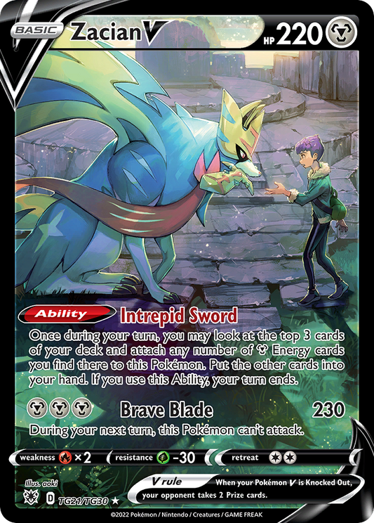 Zacian V Holo 021/30 Astral Radiance Trainer Gallery Pokémon Card