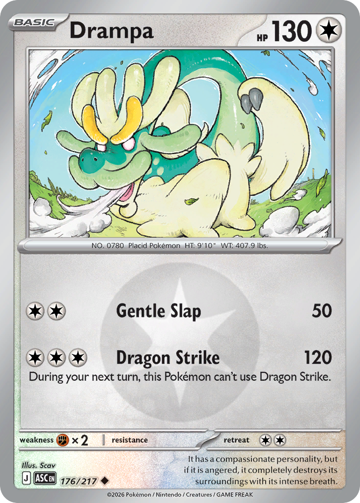 Drampa Reverse 176/217 Ascended Heroes Pokémon Card