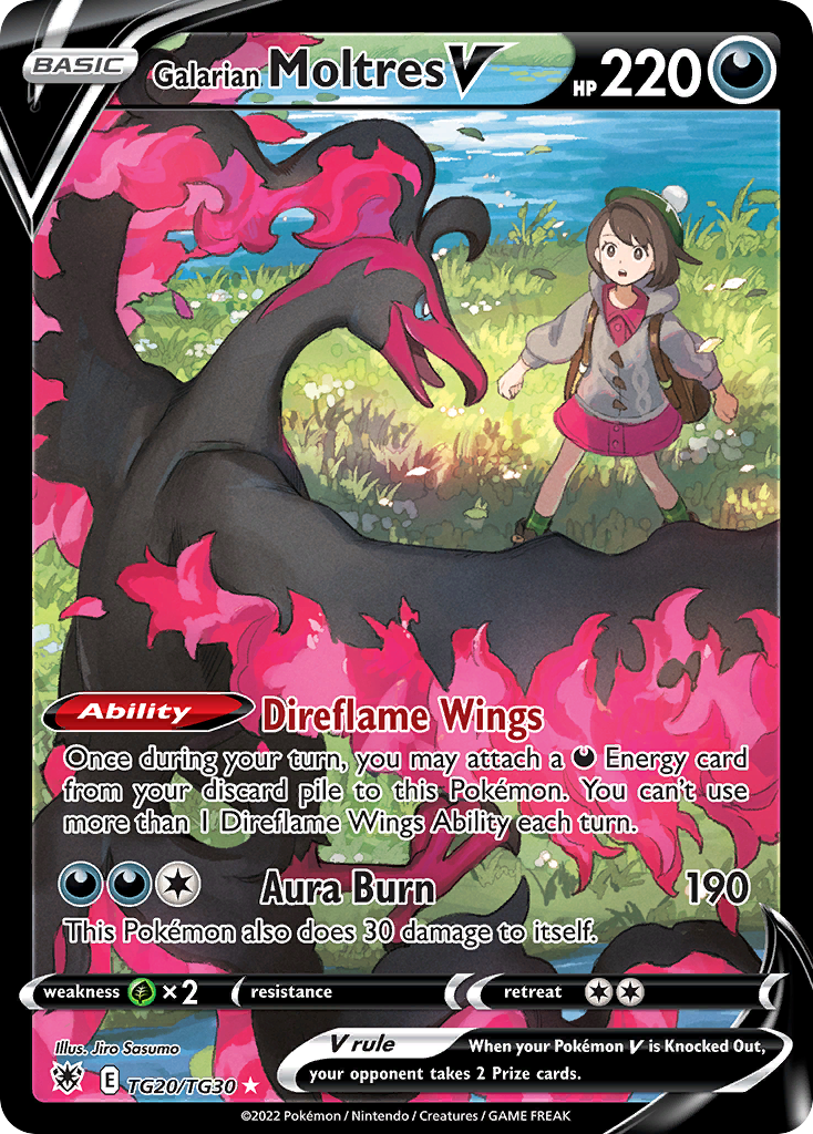 Galarian Moltres V Holo 020/30 Astral Radiance Trainer Gallery Pokémon Card