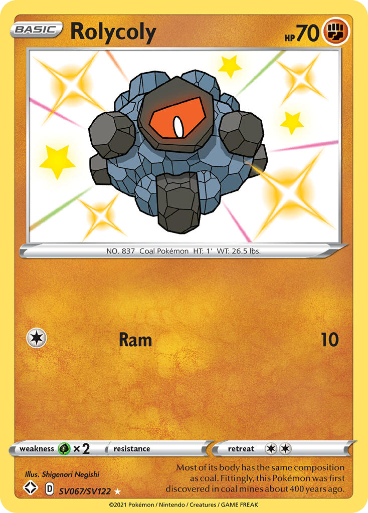 Rolycoly Holo 067/122 Shining Fates Shiny Vault Pokémon Card
