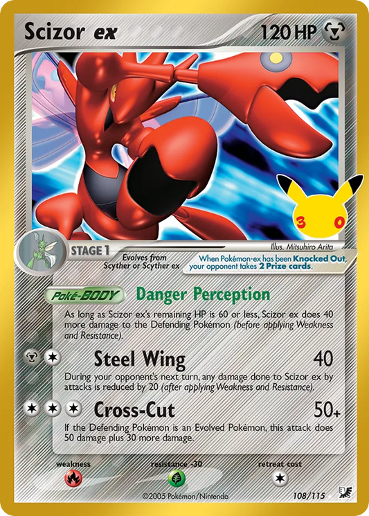 Scizor ex Normal 025/0 30th Classic Collection Pokémon Card