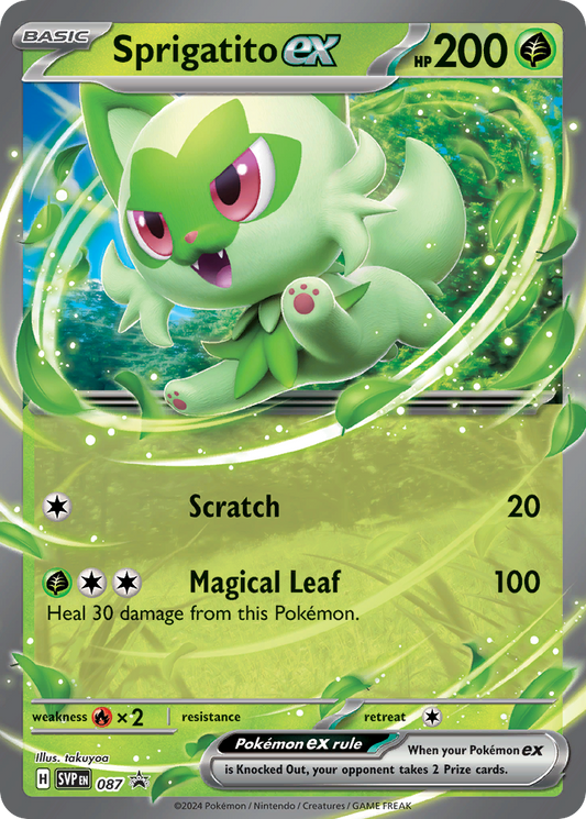 Sprigatito ex Holo 087/225 SVP Black Star Promos Pokémon Card