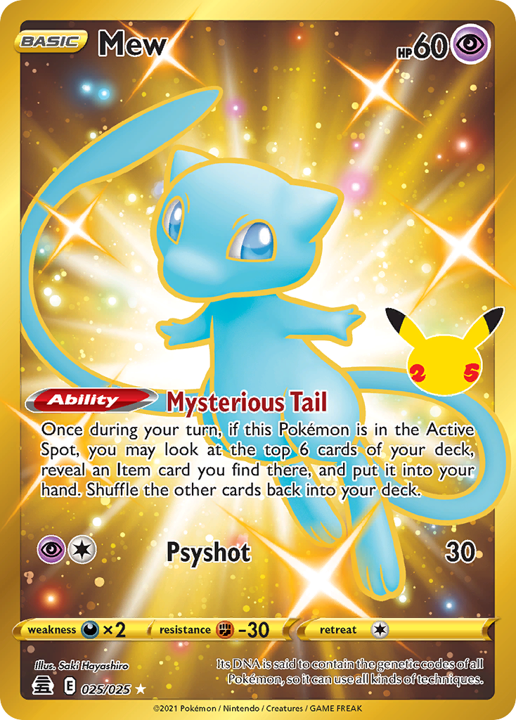Mew Holo 025/25 Celebrations Pokémon Card