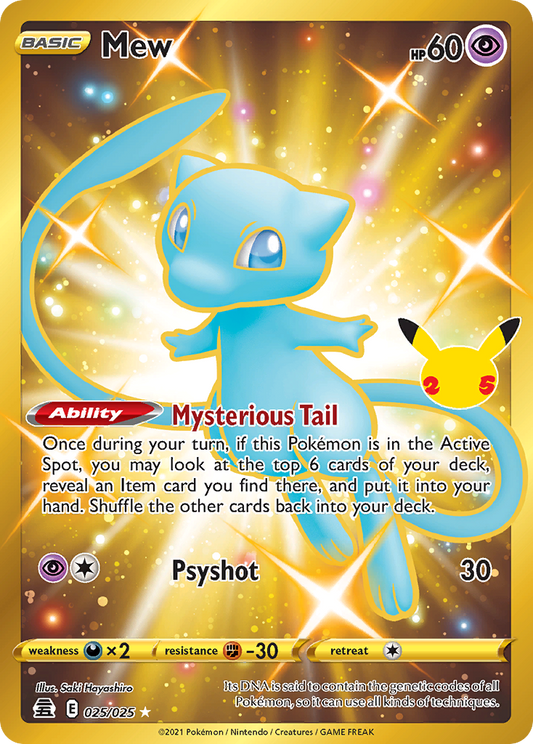 Mew Holo 025/25 Celebrations Pokémon Card