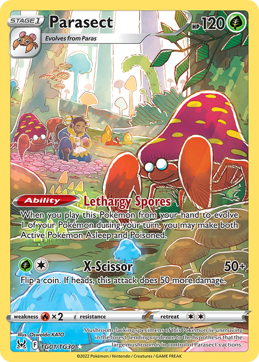 Parasect Holo 001/30 Lost Origin Trainer Gallery Pokémon Card