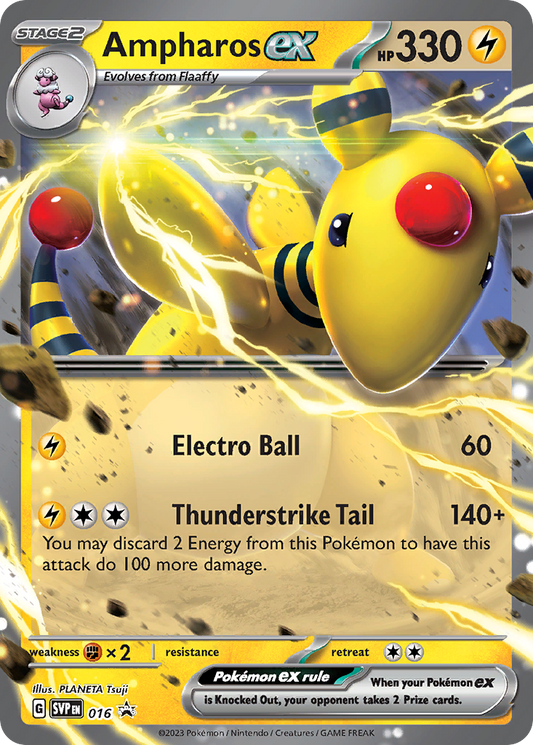 Ampharos ex Holo 016/225 SVP Black Star Promos Pokémon Card