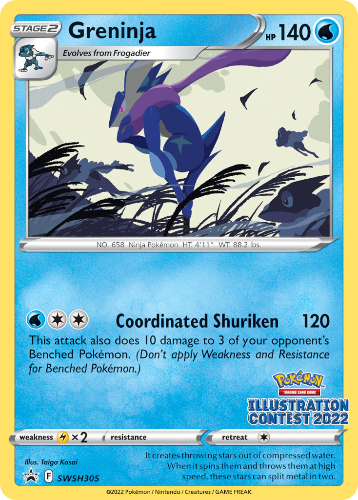 Greninja Normal WH305/307 SWSH Black Star Promos Pokémon Card