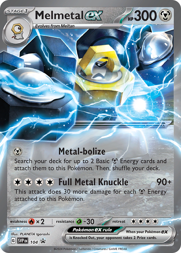 Melmetal ex Holofoil 104/225 SVP Black Star Promos Pokémon Card