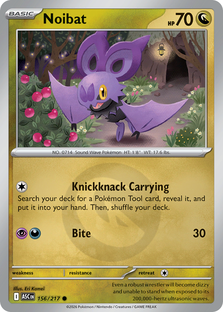 Noibat Reverse 156/217 Ascended Heroes Pokémon Card