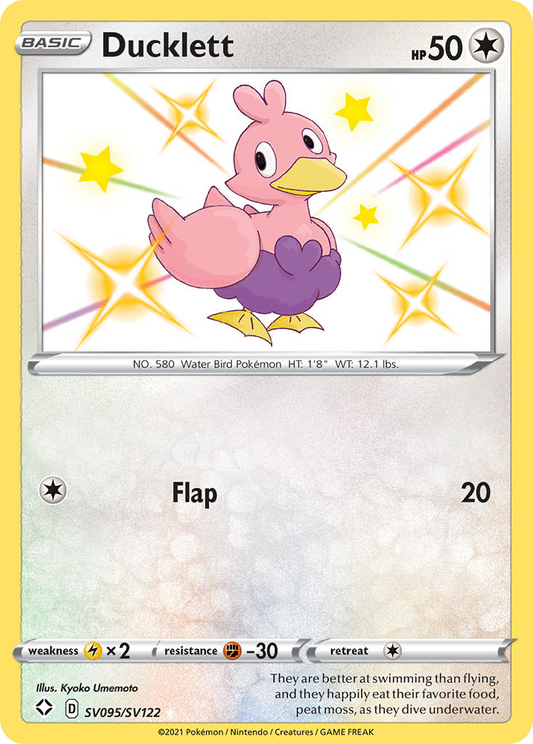 Ducklett Holo 095/122 Shining Fates Shiny Vault Pokémon Card