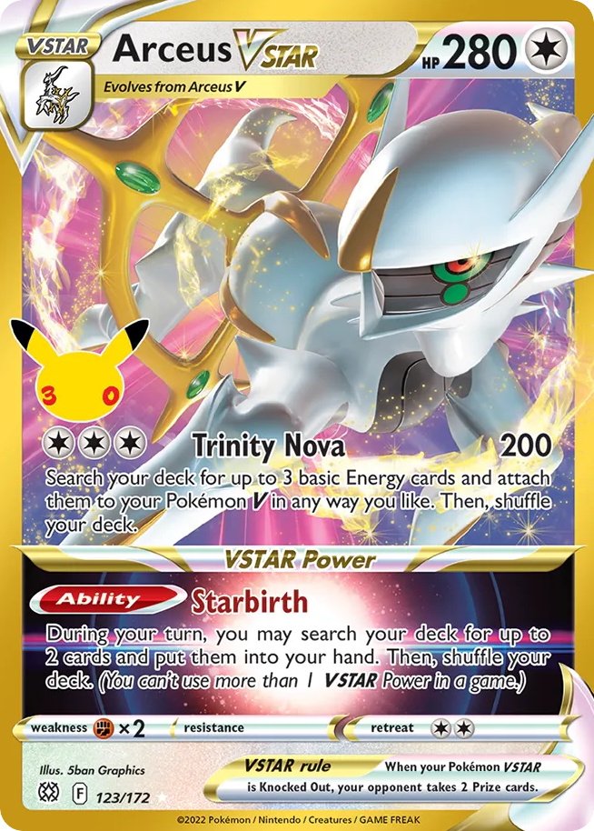 Arceus VSTAR Normal 027/0 30th Classic Collection Pokémon Card