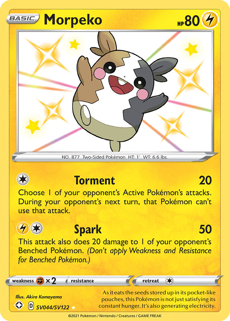 Morpeko Holo 044/122 Shining Fates Shiny Vault Pokémon Card