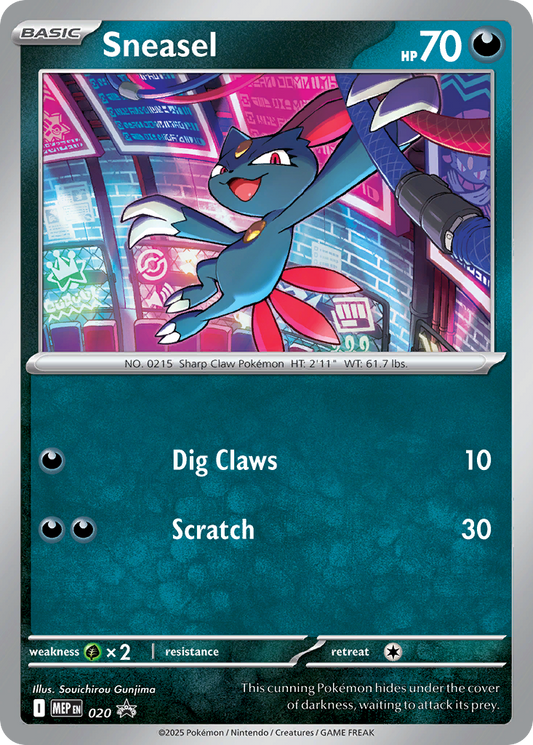 Sneasel Holo 020/0 MEP Black Star Promos Pokémon Card
