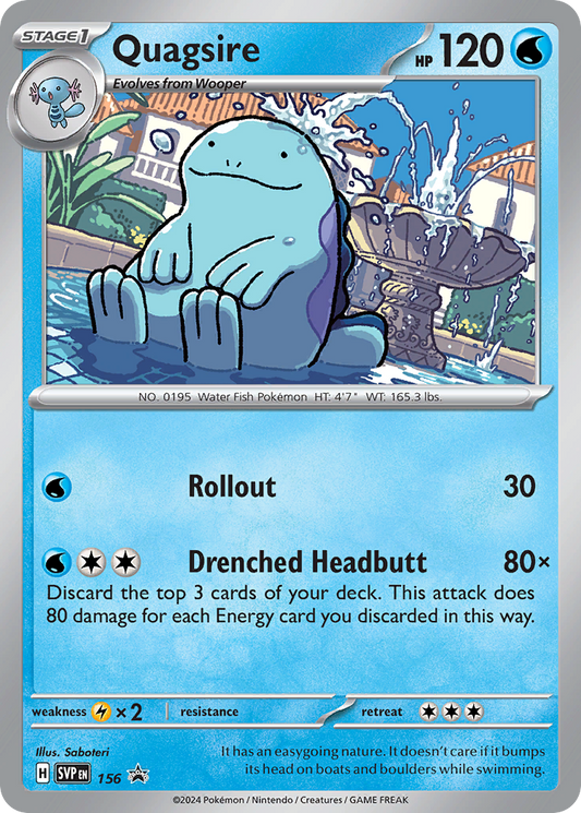 Quagsire Holo 156/225 SVP Black Star Promos Pokémon Card
