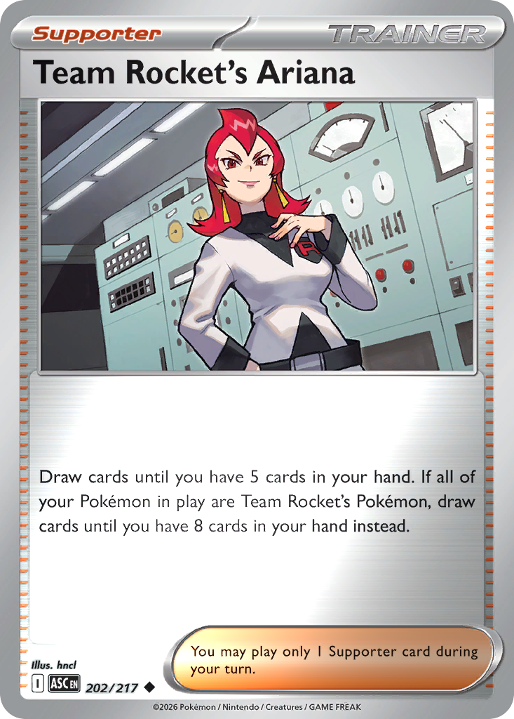 Team Rocket's Ariana Reverse 202/217 Ascended Heroes Pokémon Card
