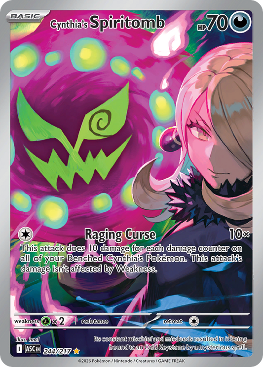 Cynthia's Spiritomb Holofoil 244/217 Ascended Heroes Pokémon Card
