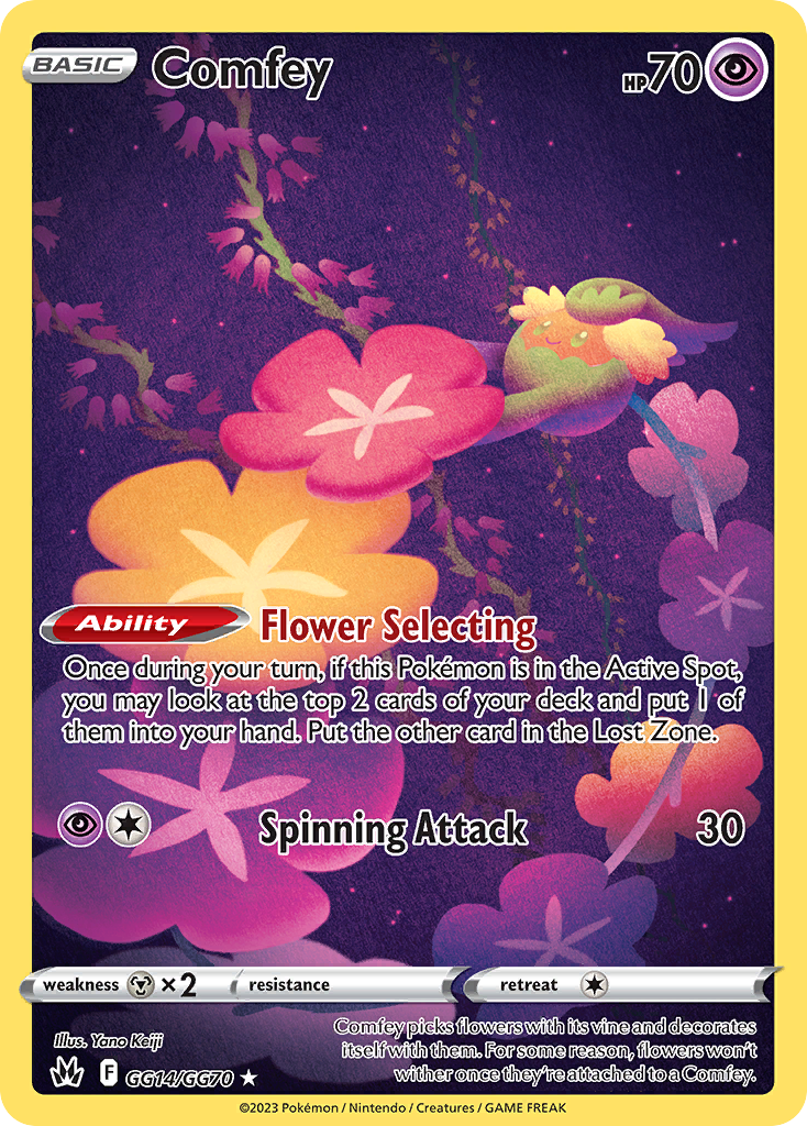 Comfey Holo 014/70 Crown Zenith Galarian Gallery Pokémon Card
