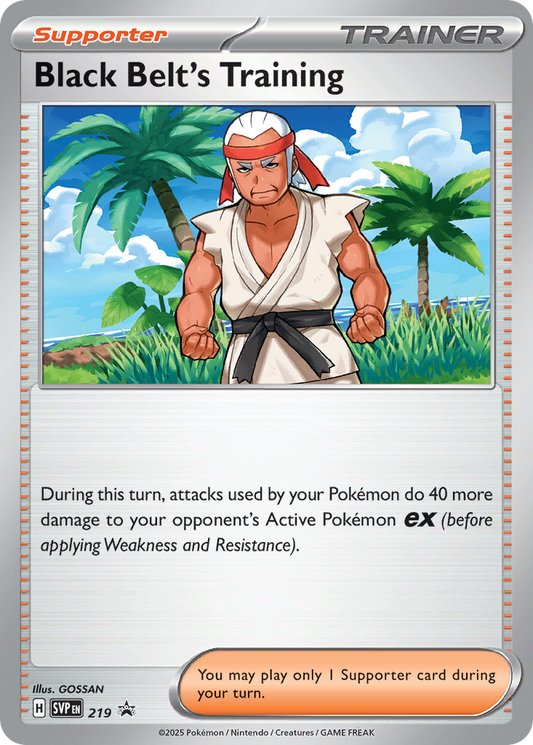Black Belt's Training Normal 219/225 SVP Black Star Promos Pokémon Card