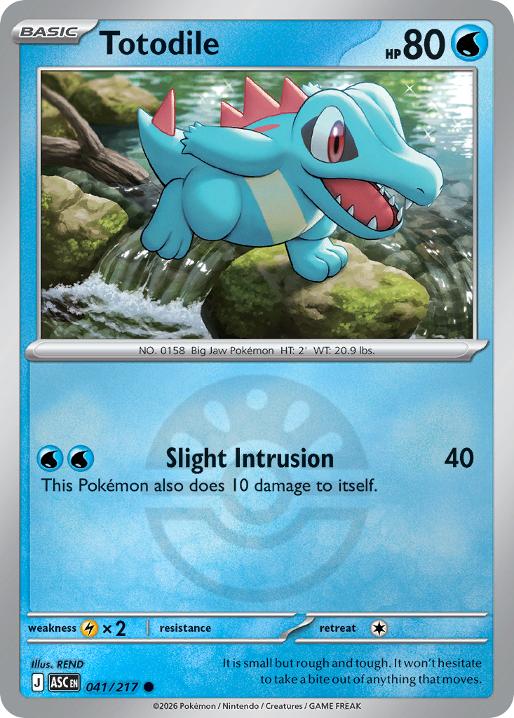 Totodile Reverse 041/217 Ascended Heroes Pokémon Card