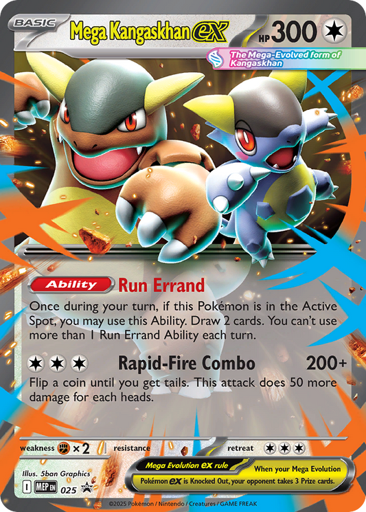 Mega Kangaskhan ex Holo 025/0 MEP Black Star Promos Pokémon Card
