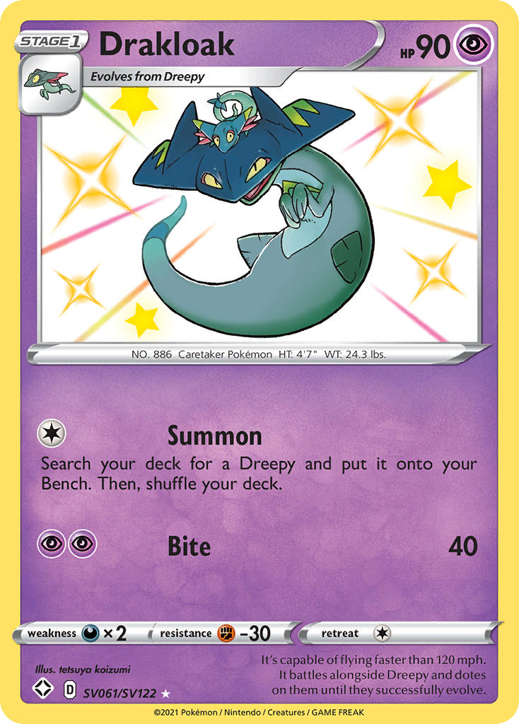 Drakloak Holo 061/122 Shining Fates Shiny Vault Pokémon Card