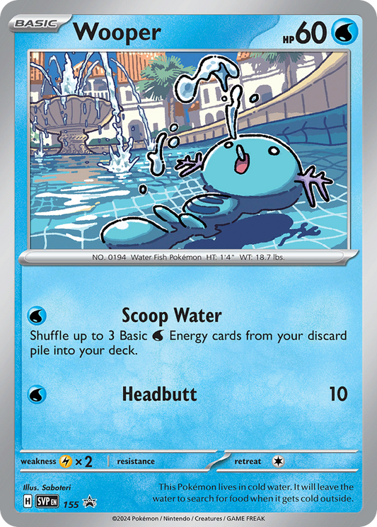 Wooper Holo 155/225 SVP Black Star Promos Pokémon Card