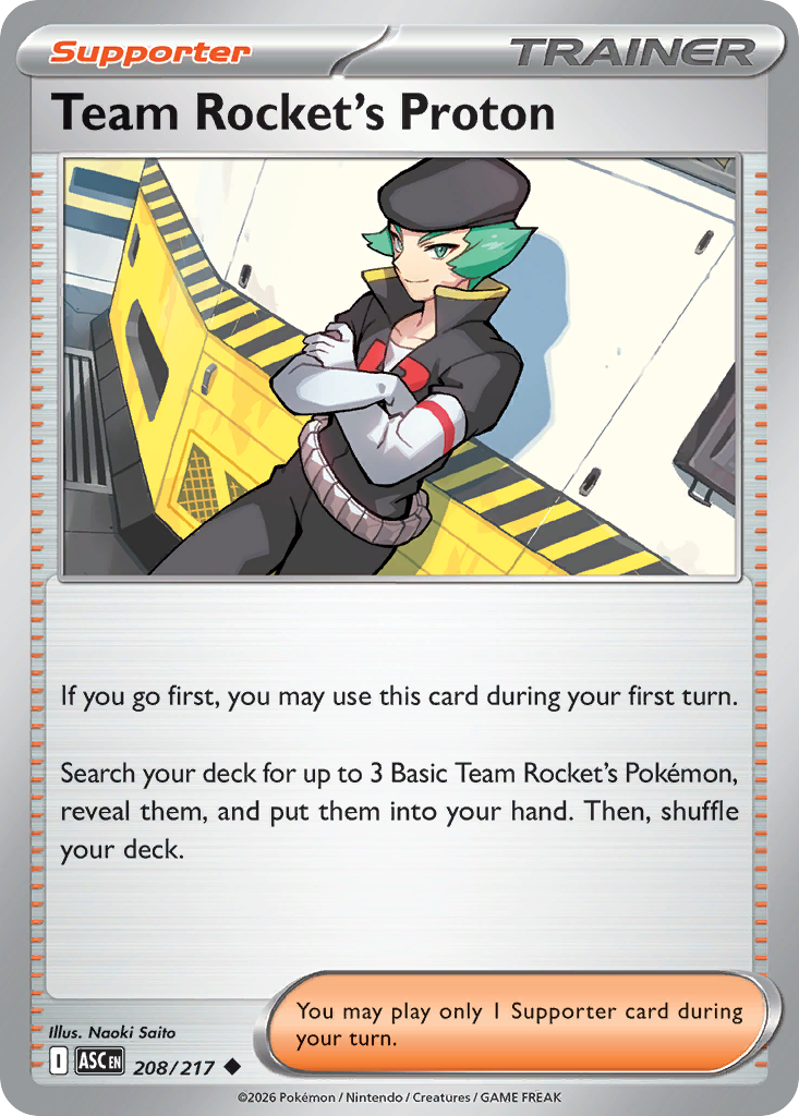 Team Rocket's Proton Non-Holo 208/217 Ascended Heroes Pokémon Card