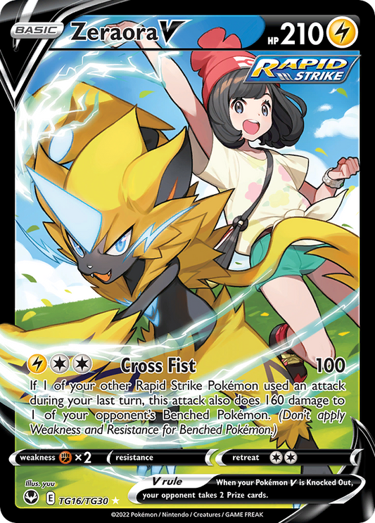Zeraora V Holo 016/30 Silver Tempest Trainer Gallery Pokémon Card