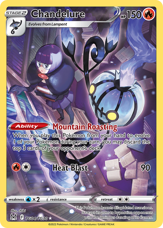 Chandelure Holo 004/30 Lost Origin Trainer Gallery Pokémon Card