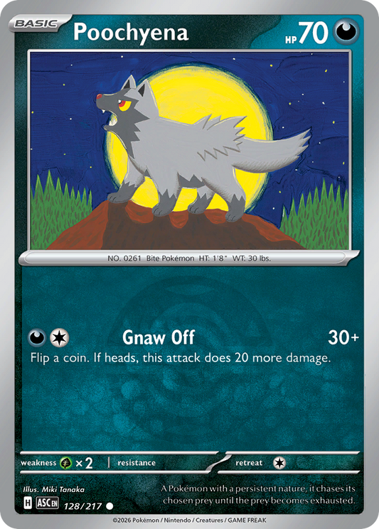 Poochyena Reverse 128/217 Ascended Heroes Pokémon Card