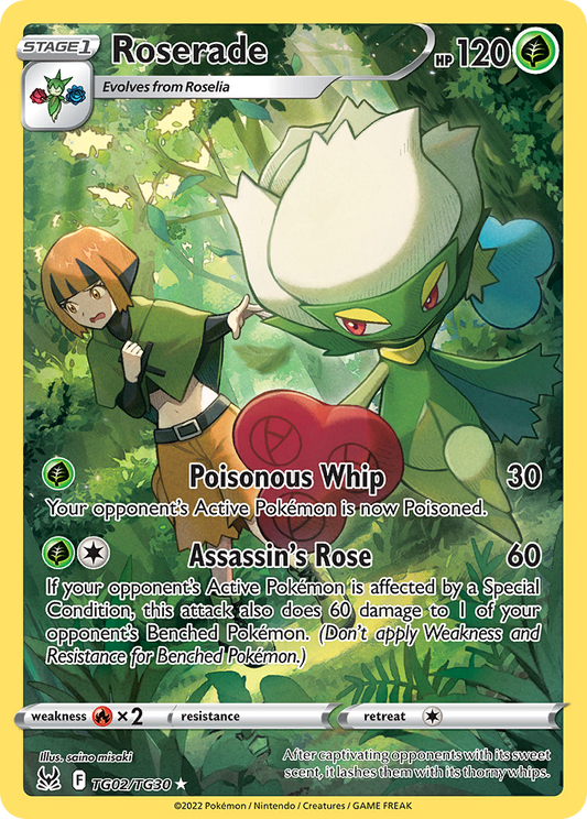 Roserade Holo 002/30 Lost Origin Trainer Gallery Pokémon Card
