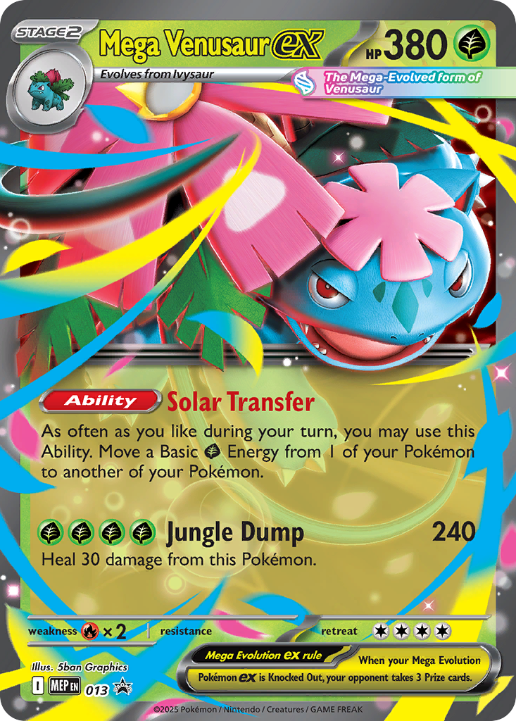 Mega Venusaur ex Holo 013/0 MEP Black Star Promos Pokémon Card