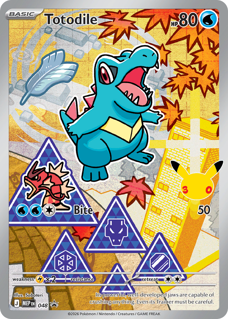 Totodile Holo 048/0 MEP Black Star Promos Pokémon Card