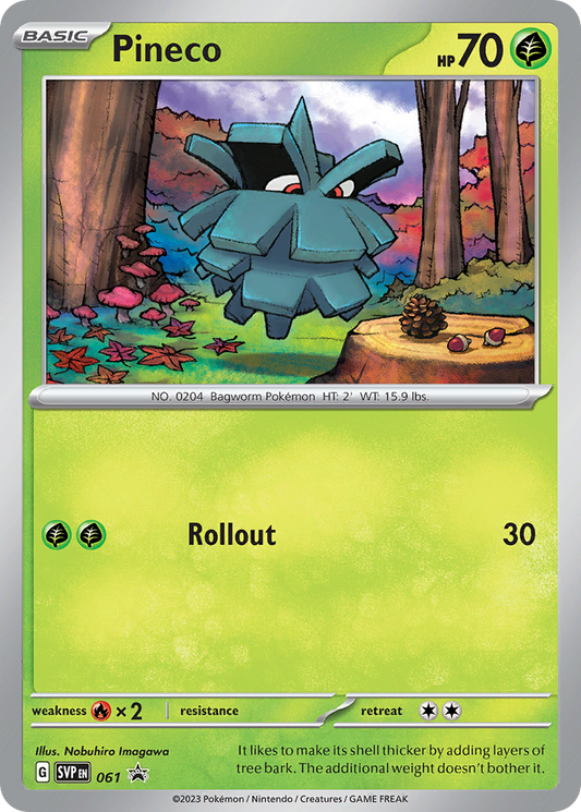 Pineco Holo 061/225 SVP Black Star Promos Pokémon Card