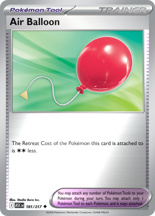 Air Balloon Reverse 181/217 Ascended Heroes Pokémon Card
