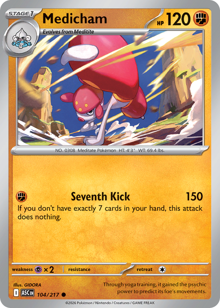 Medicham Non-Holo 104/217 Ascended Heroes Pokémon Card