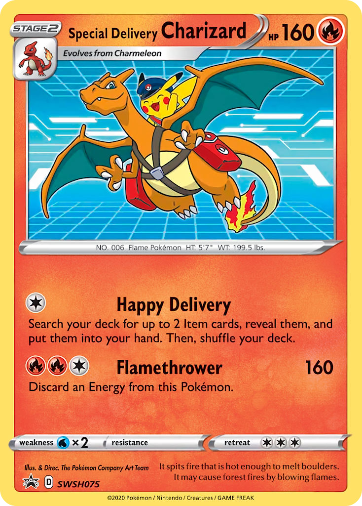Special Delivery Charizard Holo WH075/307 SWSH Black Star Promos Pokémon Card