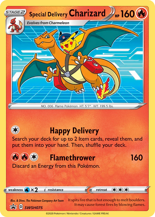 Special Delivery Charizard Holo WH075/307 SWSH Black Star Promos Pokémon Card