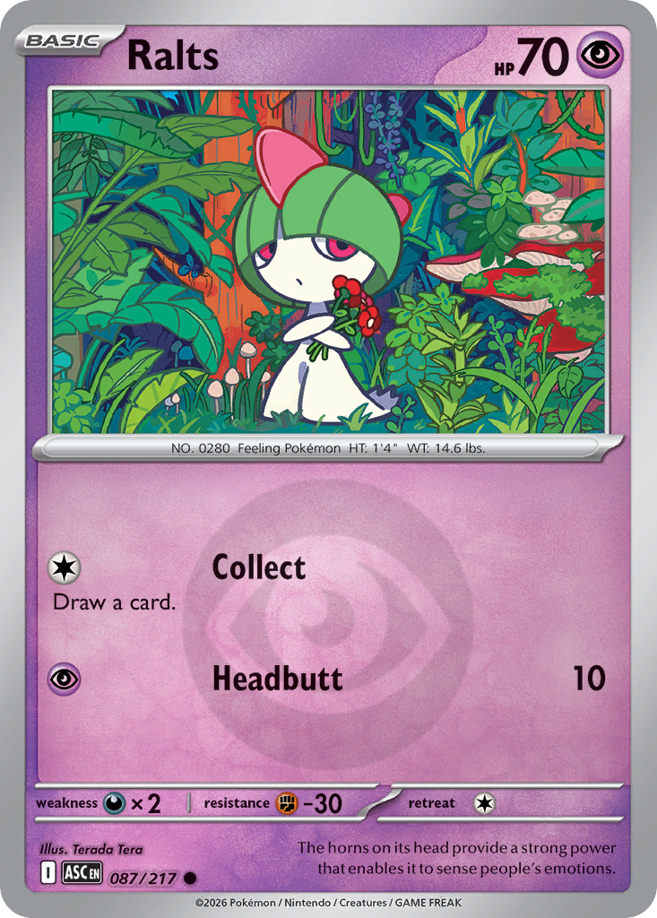 Ralts Reverse 087/217 Ascended Heroes Pokémon Card