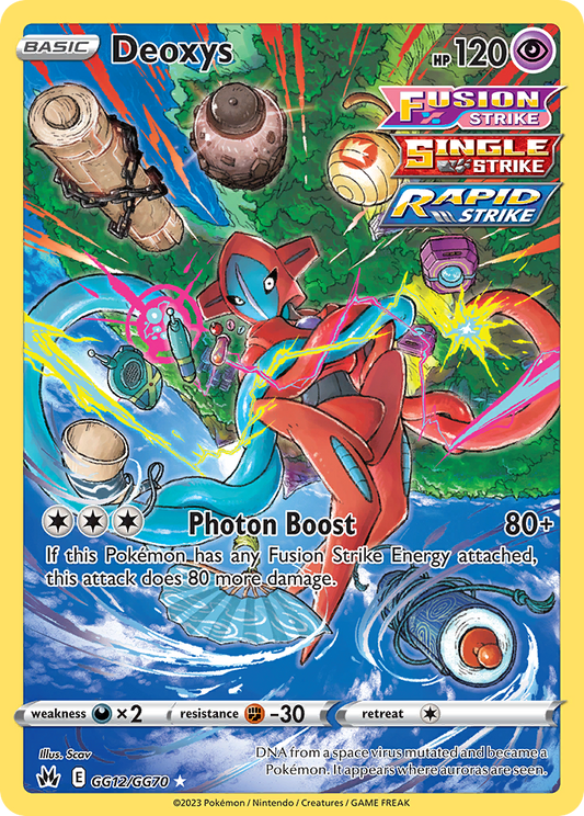 Deoxys Holo 012/70 Crown Zenith Galarian Gallery Pokémon Card