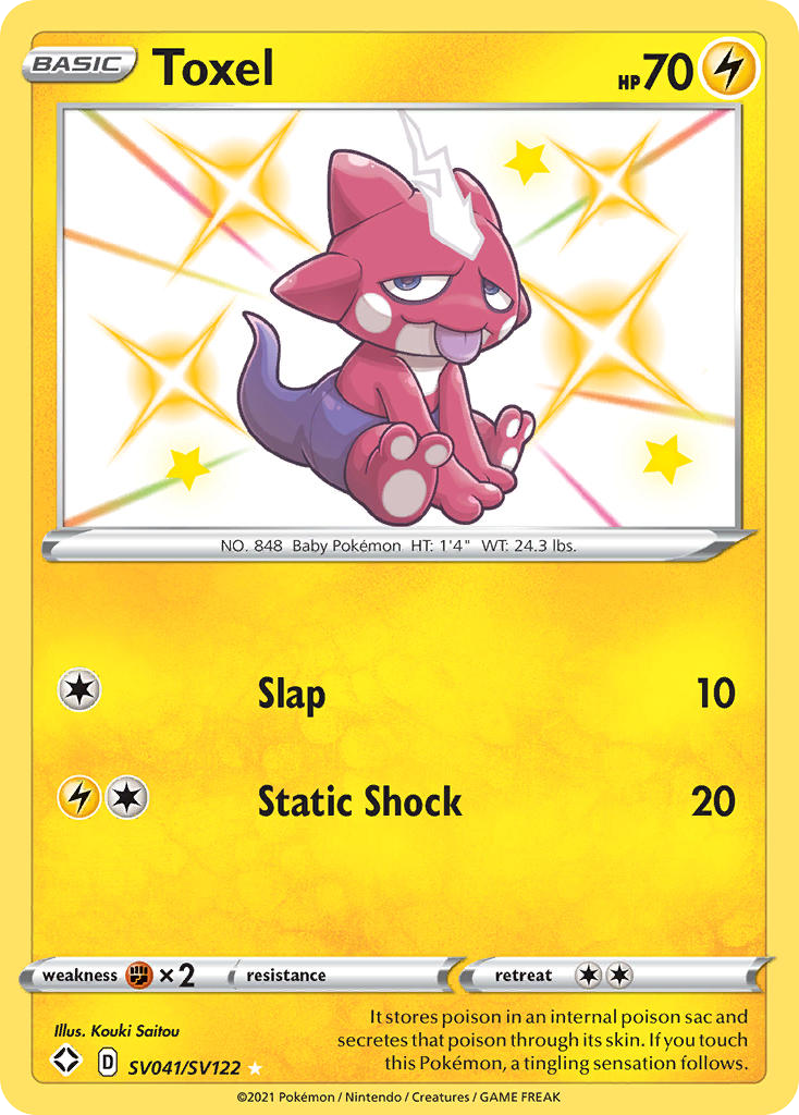 Toxel Holo 041/122 Shining Fates Shiny Vault Pokémon Card
