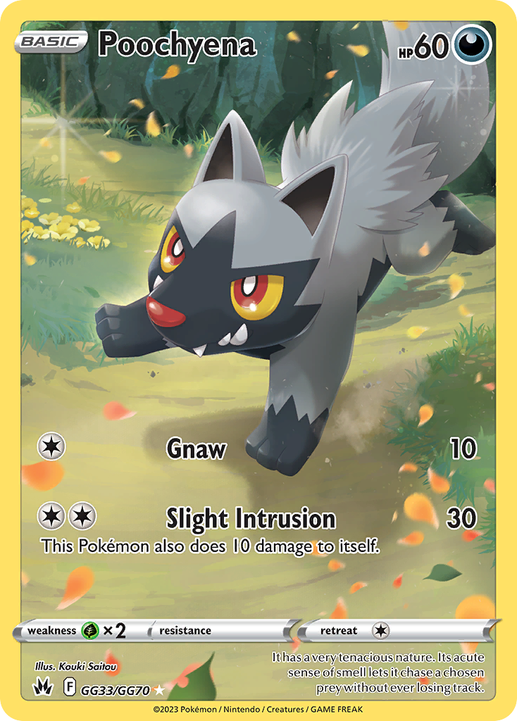 Poochyena Holo 033/70 Crown Zenith Galarian Gallery Pokémon Card