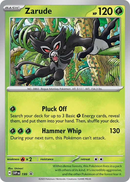 Zarude Holo 199/225 SVP Black Star Promos Pokémon Card
