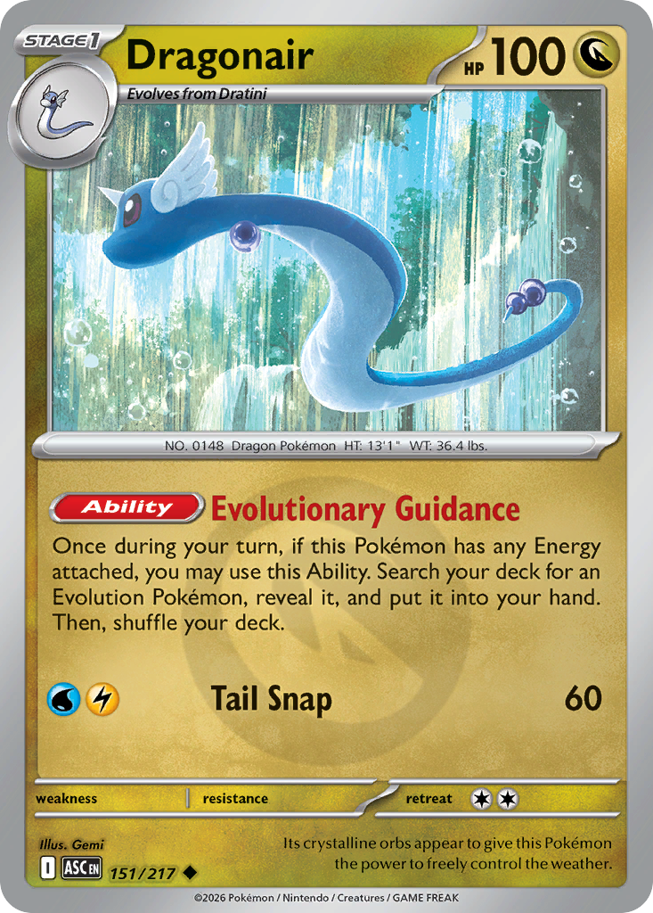 Dragonair Reverse 151/217 Ascended Heroes Pokémon Card