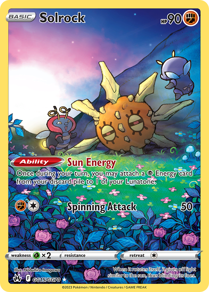 Solrock Holo 015/70 Crown Zenith Galarian Gallery Pokémon Card
